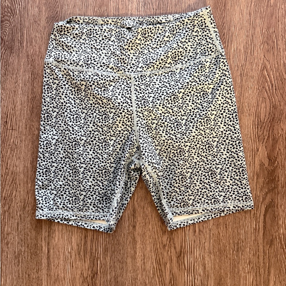 Leopard Print Biker Shorts